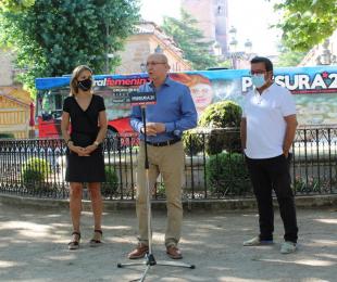 El comisionado del Reto Demográfico ha visitado hoy Sigüenza con motivo de la llegada del 'Autobús de la Repoblación' de Presura