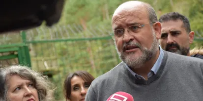 Durante un visita al Hosquilllo, en Cuenca