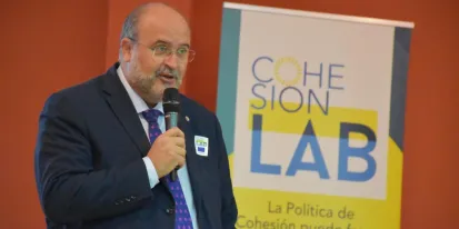 Martínez Guijarro ha inaugurado el foro ‘Living Lab. Diálogos para aprovechar los Fondos de Cohesión de la Unión Europea en zonas despobladas’