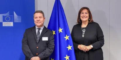Durante la reunión mantenida hoy con el presidente de Castilla-La Mancha en Bruselas